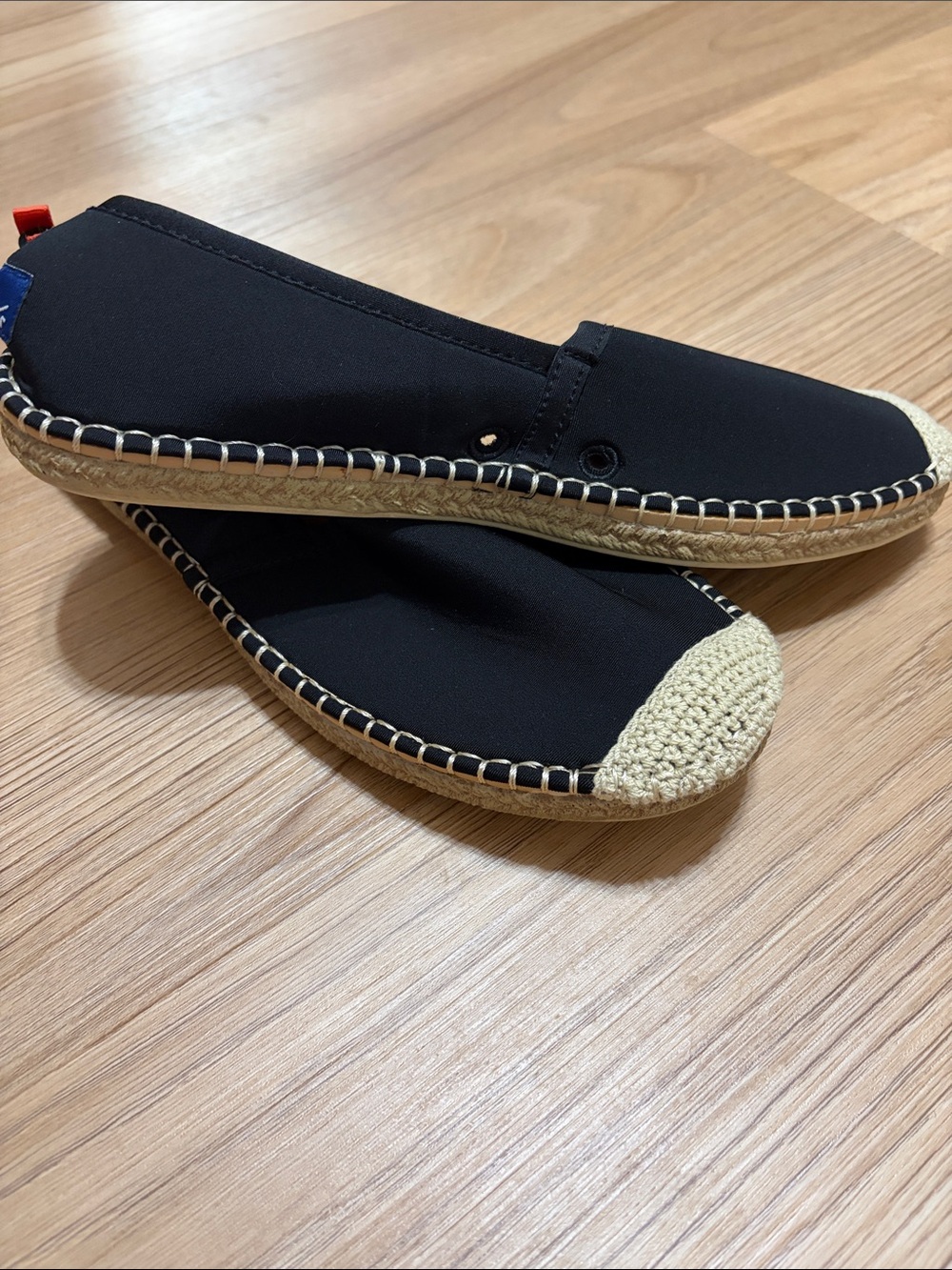 Sea Star Beachwear Women’s Size 10 Black Espadrille Water Shoes Slip On Flats - Picture 4 of 6